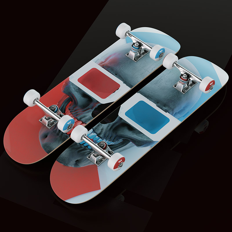 3D Retro - Skateboard Pair