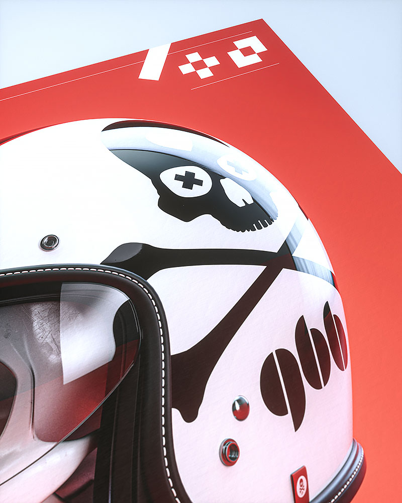 G66 Motorbike Helmet - Detail
