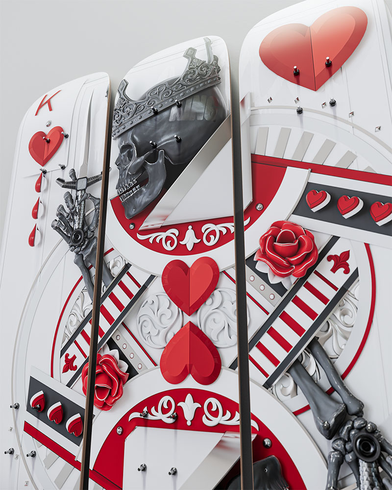 King of Hearts Skate Deck Designs