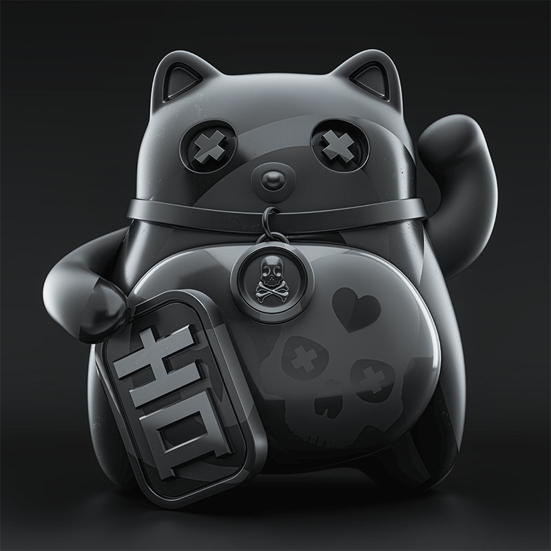 Maneki Neko Black