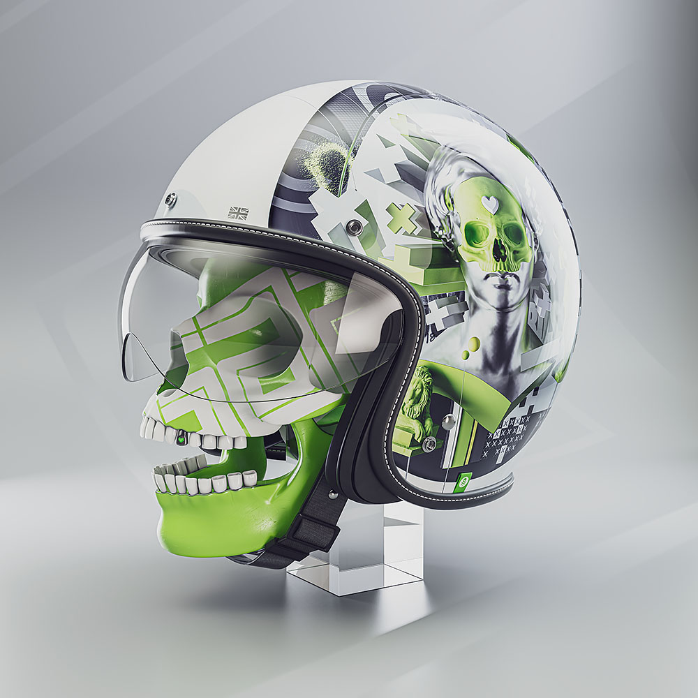 Boss Motorcycle Helmet Art 01